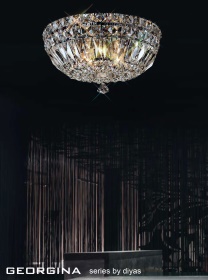 Georgina Crystal Ceiling Lights Diyas Flush Crystal Fittings Georgina Crystal Ceiling Lights Diyas Flush Crystal Fittings